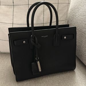 Authentic YSL Baby Sac De Jour Grained Supple Souple Black Like New/Excellent